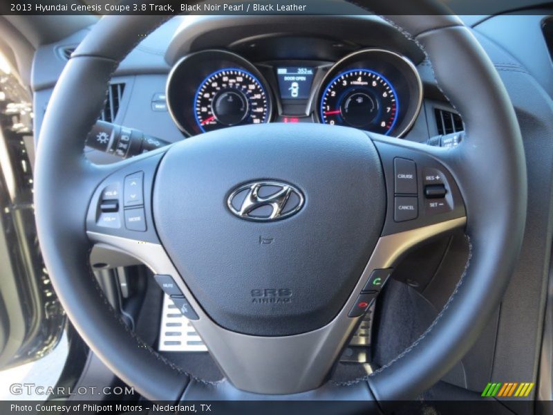 Black Noir Pearl / Black Leather 2013 Hyundai Genesis Coupe 3.8 Track