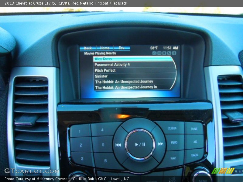 Crystal Red Metallic Tintcoat / Jet Black 2013 Chevrolet Cruze LT/RS