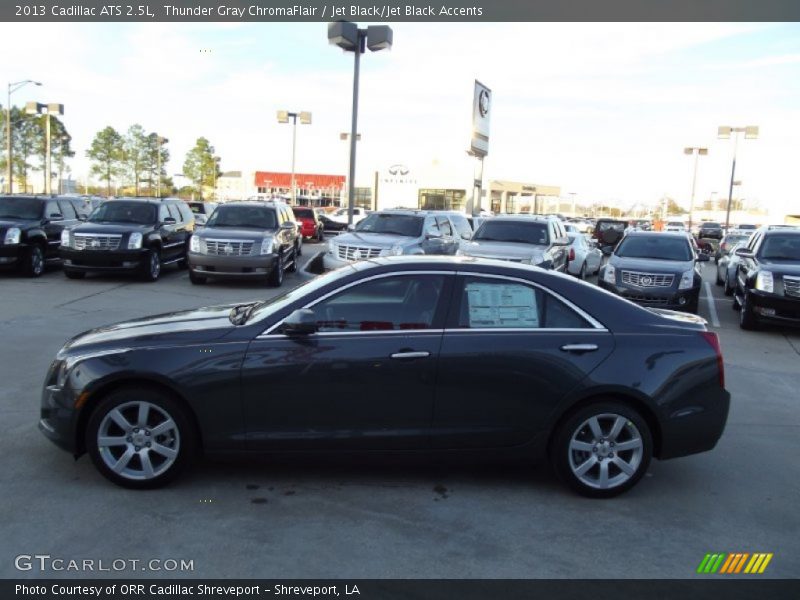 Thunder Gray ChromaFlair / Jet Black/Jet Black Accents 2013 Cadillac ATS 2.5L
