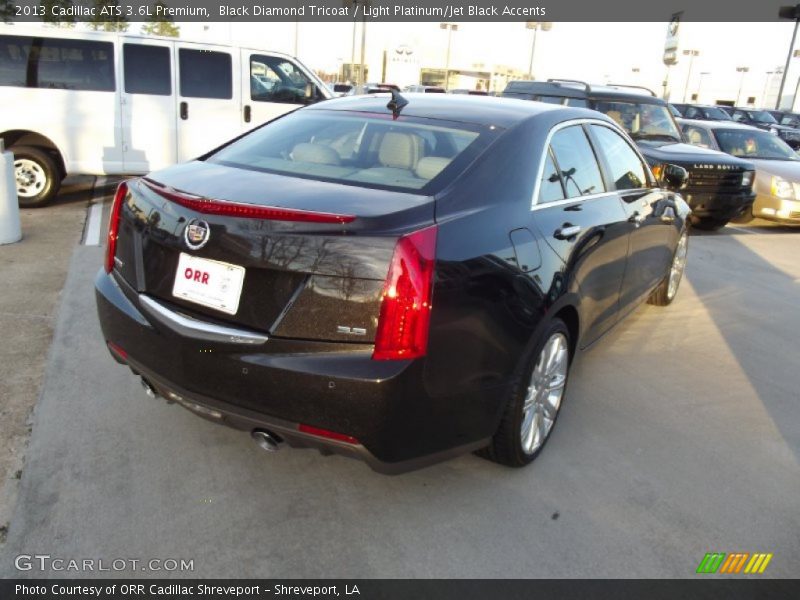 Black Diamond Tricoat / Light Platinum/Jet Black Accents 2013 Cadillac ATS 3.6L Premium