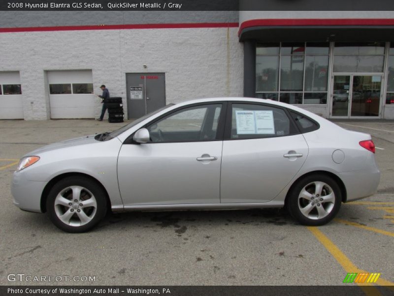 QuickSilver Metallic / Gray 2008 Hyundai Elantra GLS Sedan