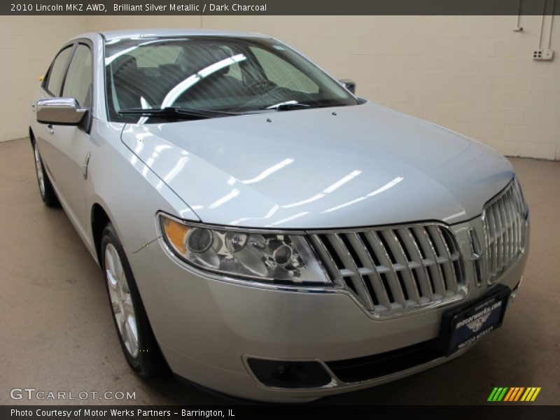 Brilliant Silver Metallic / Dark Charcoal 2010 Lincoln MKZ AWD