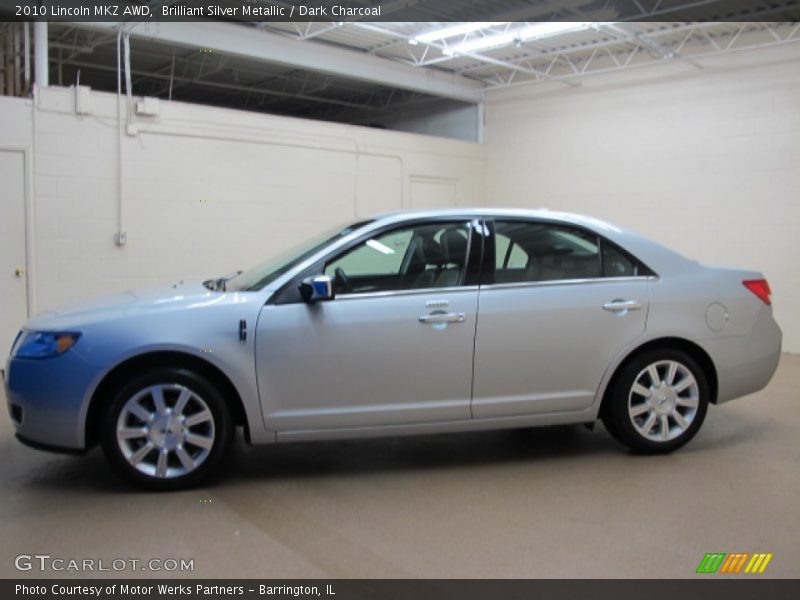 Brilliant Silver Metallic / Dark Charcoal 2010 Lincoln MKZ AWD