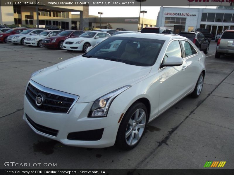 White Diamond Tricoat / Caramel/Jet Black Accents 2013 Cadillac ATS 2.5L