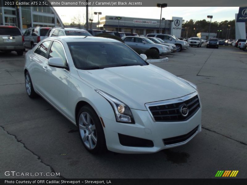 White Diamond Tricoat / Caramel/Jet Black Accents 2013 Cadillac ATS 2.5L