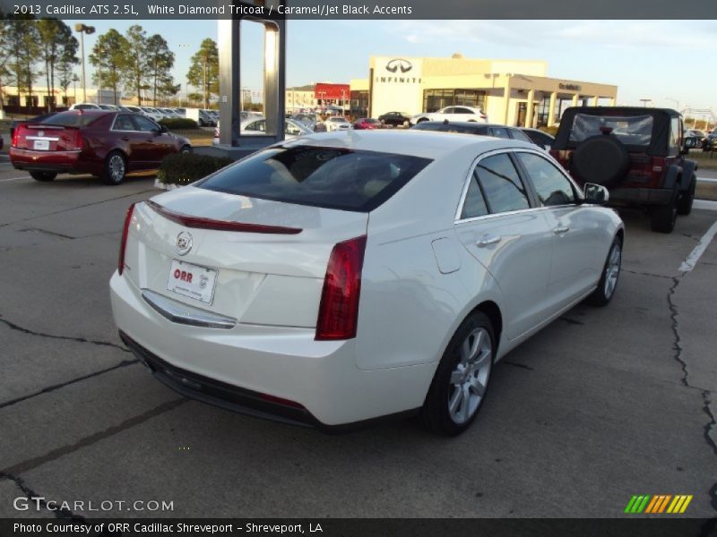White Diamond Tricoat / Caramel/Jet Black Accents 2013 Cadillac ATS 2.5L