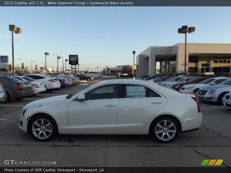 White Diamond Tricoat / Caramel/Jet Black Accents 2013 Cadillac ATS 2.5L