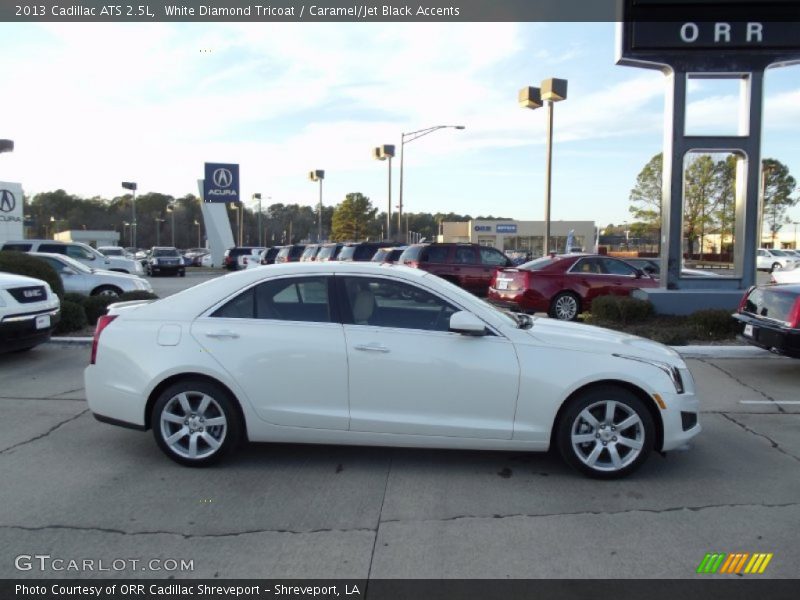 White Diamond Tricoat / Caramel/Jet Black Accents 2013 Cadillac ATS 2.5L