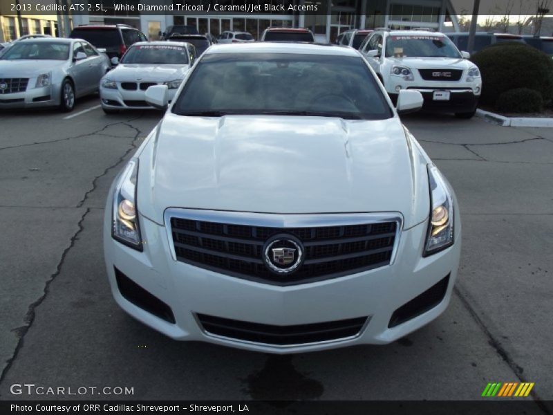 White Diamond Tricoat / Caramel/Jet Black Accents 2013 Cadillac ATS 2.5L