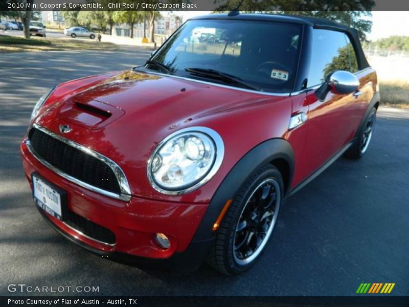 Chili Red / Grey/Carbon Black 2010 Mini Cooper S Convertible