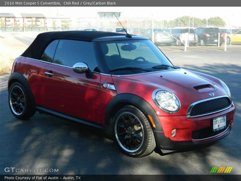 Chili Red / Grey/Carbon Black 2010 Mini Cooper S Convertible