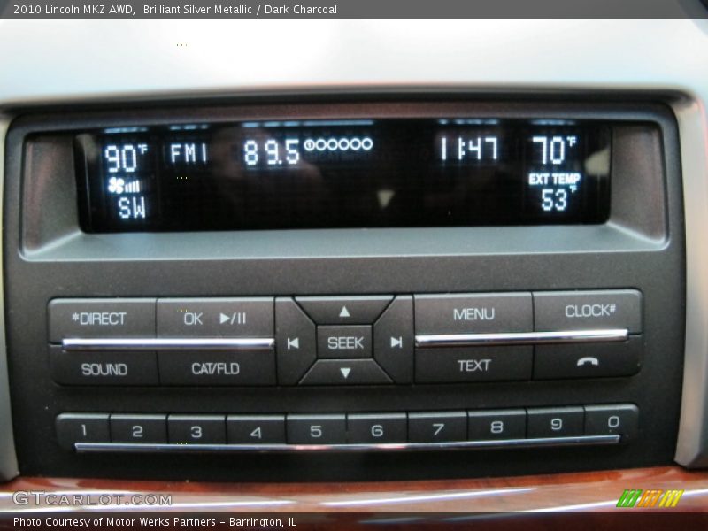 Brilliant Silver Metallic / Dark Charcoal 2010 Lincoln MKZ AWD