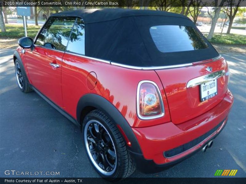 Chili Red / Grey/Carbon Black 2010 Mini Cooper S Convertible