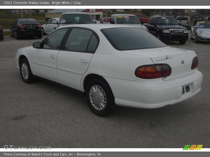 Bright White / Gray 2001 Chevrolet Malibu Sedan