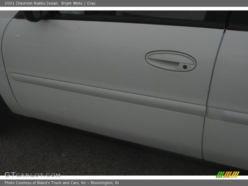 Bright White / Gray 2001 Chevrolet Malibu Sedan