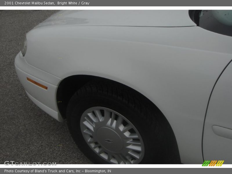 Bright White / Gray 2001 Chevrolet Malibu Sedan