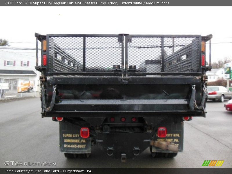 Oxford White / Medium Stone 2010 Ford F450 Super Duty Regular Cab 4x4 Chassis Dump Truck