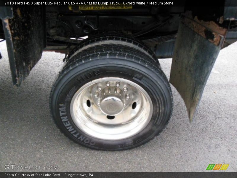 Oxford White / Medium Stone 2010 Ford F450 Super Duty Regular Cab 4x4 Chassis Dump Truck