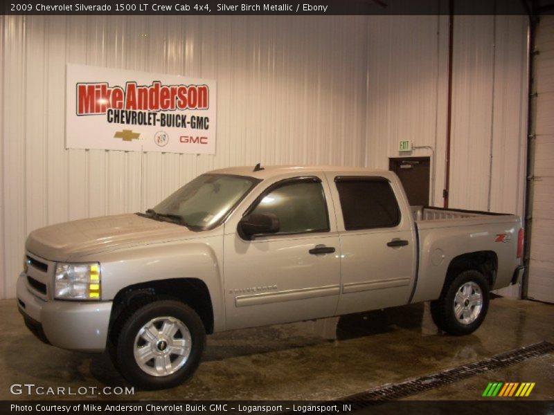 Silver Birch Metallic / Ebony 2009 Chevrolet Silverado 1500 LT Crew Cab 4x4