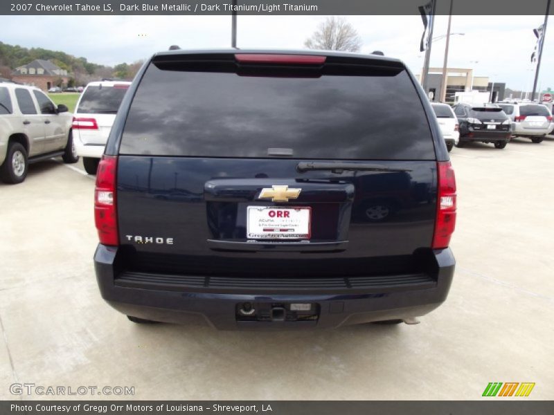 Dark Blue Metallic / Dark Titanium/Light Titanium 2007 Chevrolet Tahoe LS