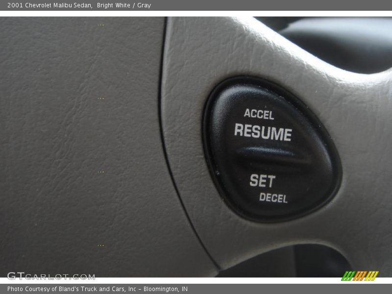 Bright White / Gray 2001 Chevrolet Malibu Sedan