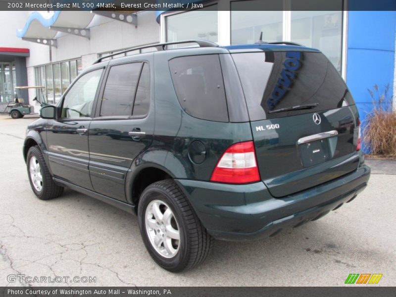 Everest Green Metallic / Java 2002 Mercedes-Benz ML 500 4Matic