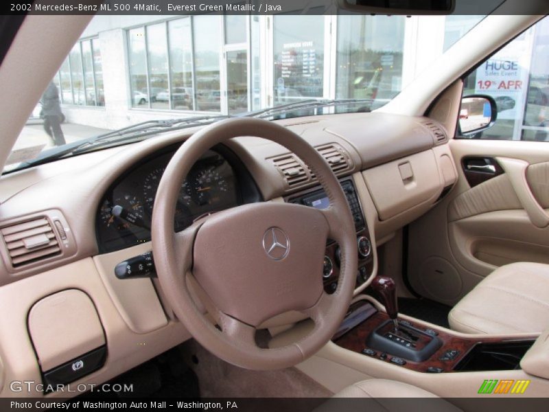 Everest Green Metallic / Java 2002 Mercedes-Benz ML 500 4Matic