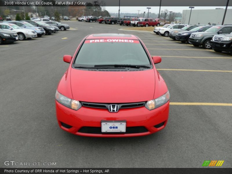 Rallye Red / Gray 2008 Honda Civic EX Coupe