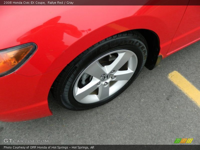 Rallye Red / Gray 2008 Honda Civic EX Coupe