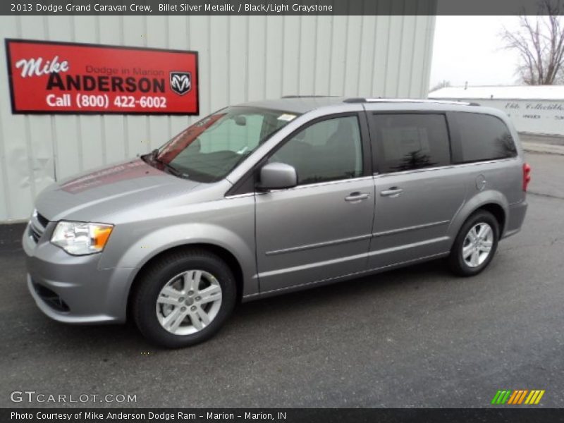 Billet Silver Metallic / Black/Light Graystone 2013 Dodge Grand Caravan Crew
