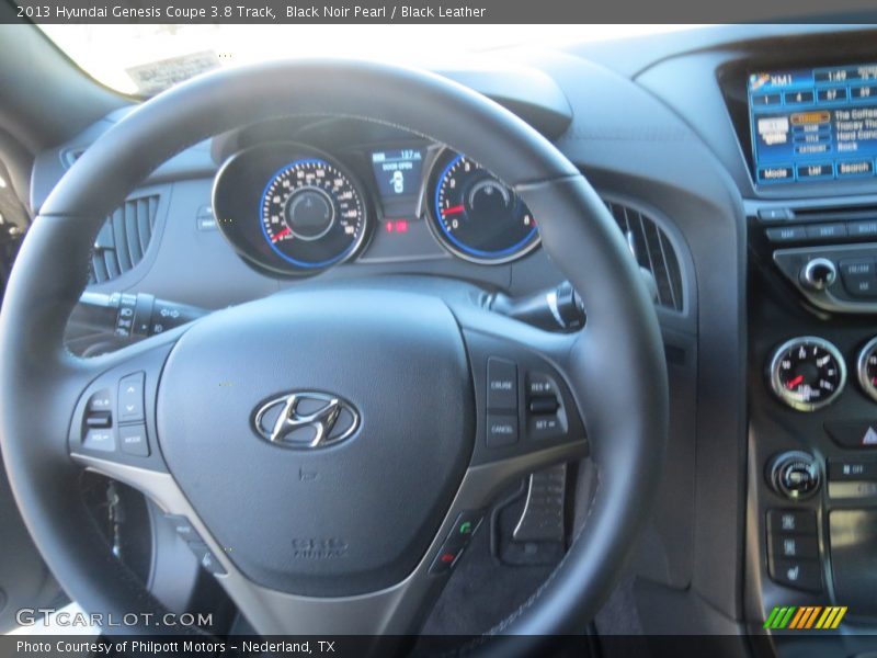 Black Noir Pearl / Black Leather 2013 Hyundai Genesis Coupe 3.8 Track