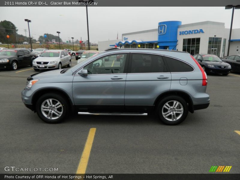 Glacier Blue Metallic / Gray 2011 Honda CR-V EX-L