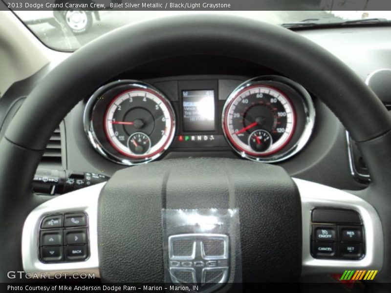 Billet Silver Metallic / Black/Light Graystone 2013 Dodge Grand Caravan Crew