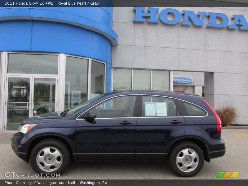 Royal Blue Pearl / Gray 2011 Honda CR-V LX 4WD