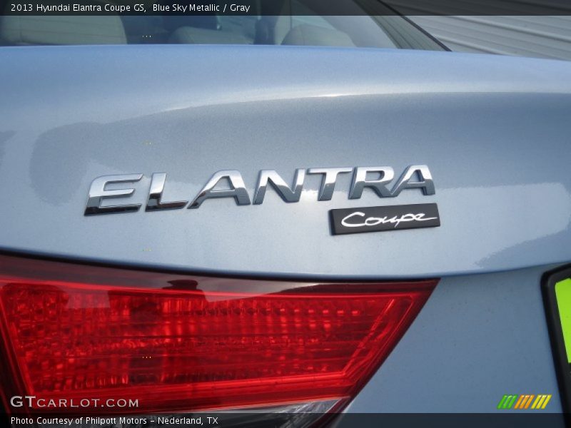 Blue Sky Metallic / Gray 2013 Hyundai Elantra Coupe GS