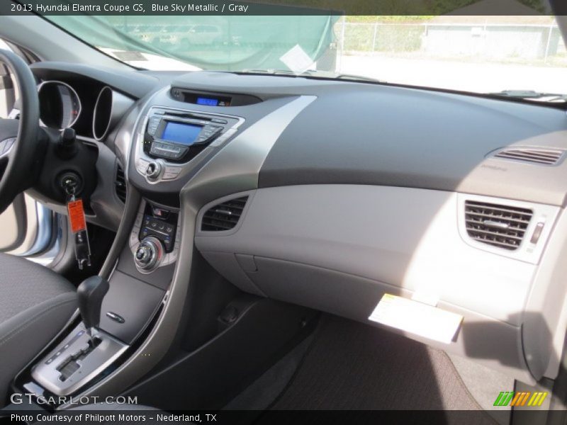 Blue Sky Metallic / Gray 2013 Hyundai Elantra Coupe GS