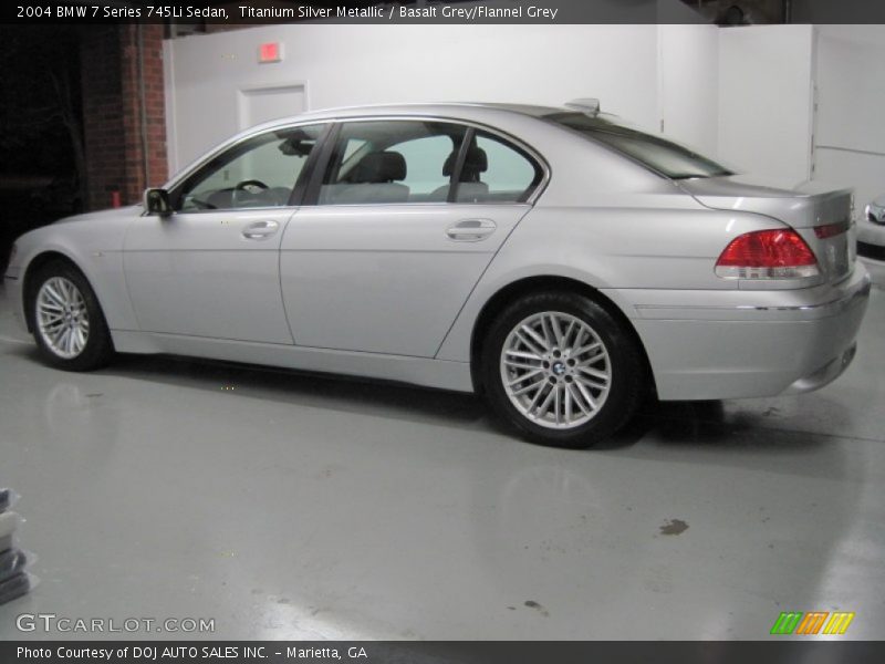 Titanium Silver Metallic / Basalt Grey/Flannel Grey 2004 BMW 7 Series 745Li Sedan