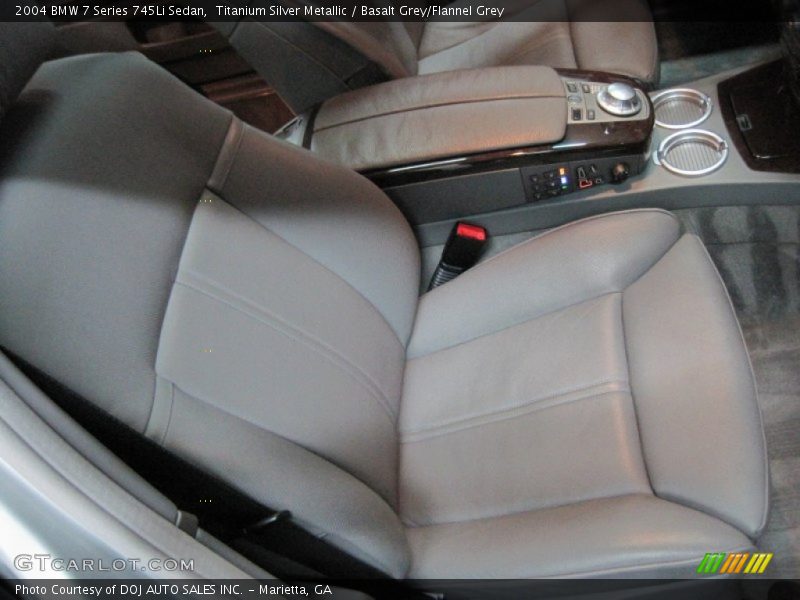 Titanium Silver Metallic / Basalt Grey/Flannel Grey 2004 BMW 7 Series 745Li Sedan