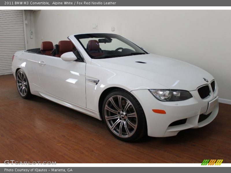 Alpine White / Fox Red Novillo Leather 2011 BMW M3 Convertible