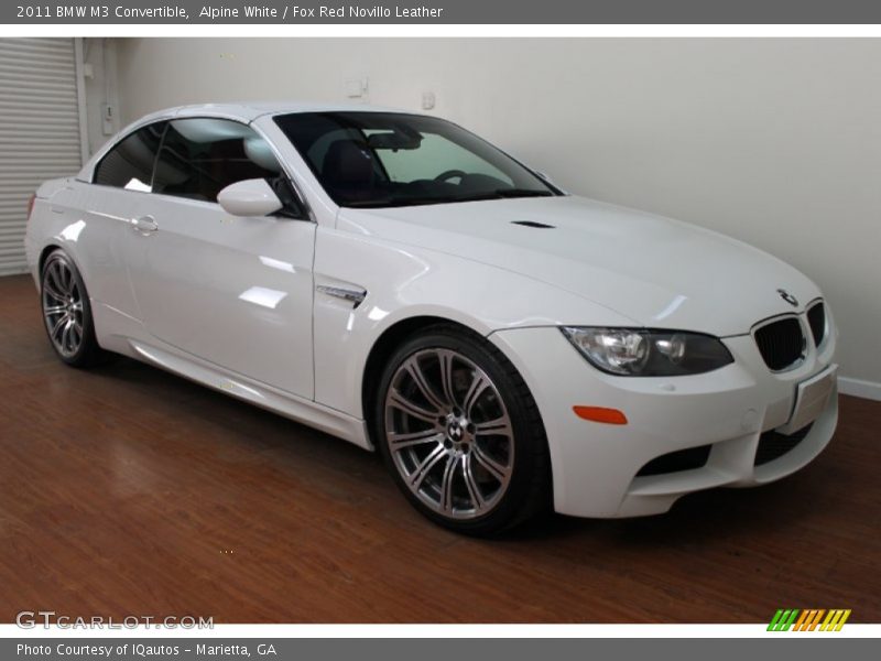 Alpine White / Fox Red Novillo Leather 2011 BMW M3 Convertible