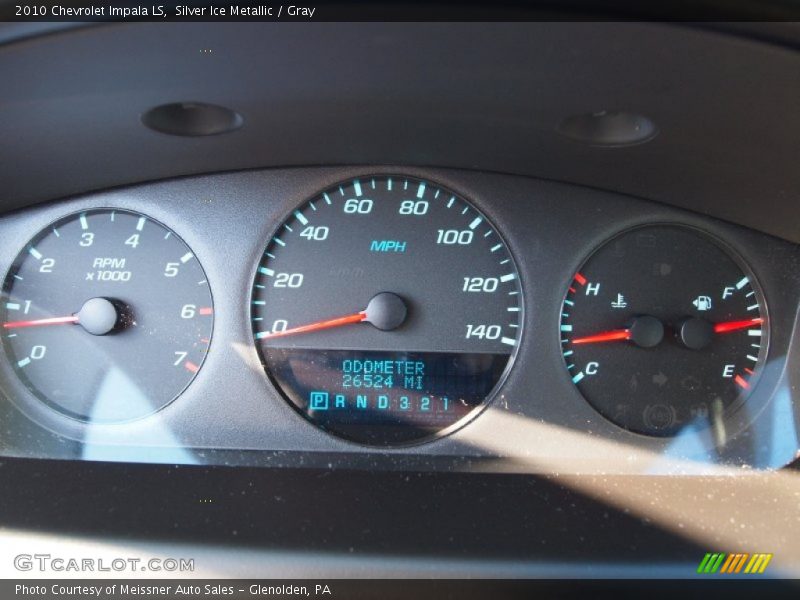 Silver Ice Metallic / Gray 2010 Chevrolet Impala LS