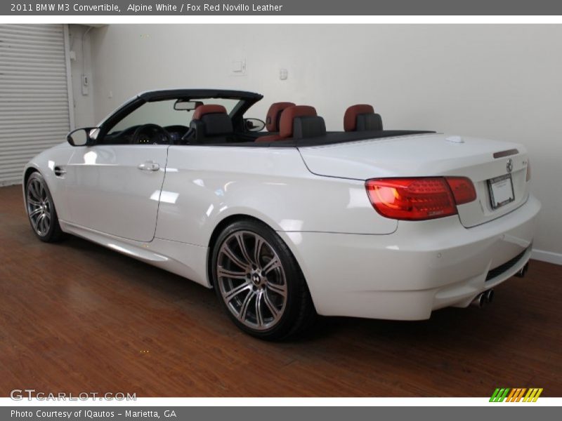Alpine White / Fox Red Novillo Leather 2011 BMW M3 Convertible