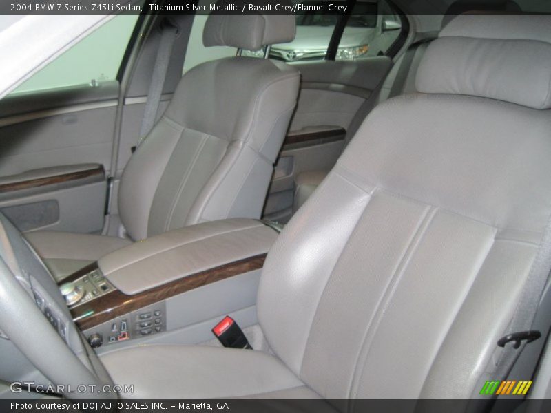 Titanium Silver Metallic / Basalt Grey/Flannel Grey 2004 BMW 7 Series 745Li Sedan