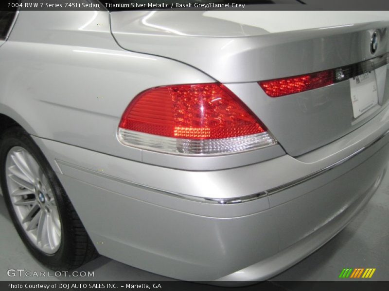 Titanium Silver Metallic / Basalt Grey/Flannel Grey 2004 BMW 7 Series 745Li Sedan