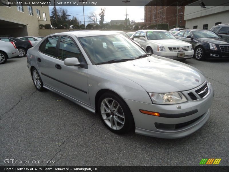 Silver Metallic / Slate Gray 2004 Saab 9-3 Aero Sedan