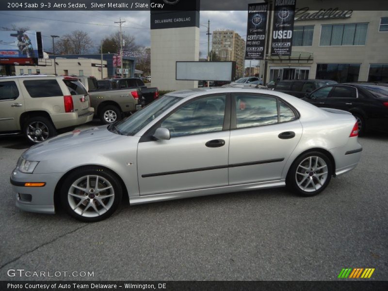 Silver Metallic / Slate Gray 2004 Saab 9-3 Aero Sedan