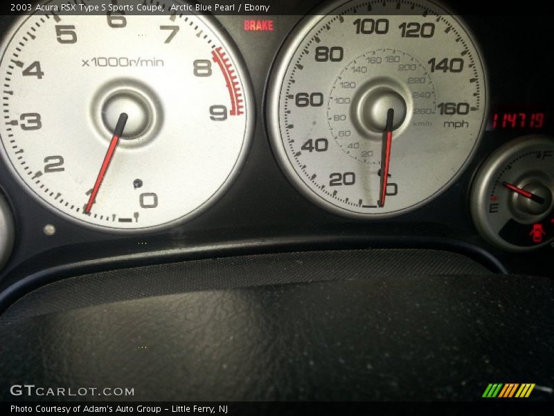 Arctic Blue Pearl / Ebony 2003 Acura RSX Type S Sports Coupe