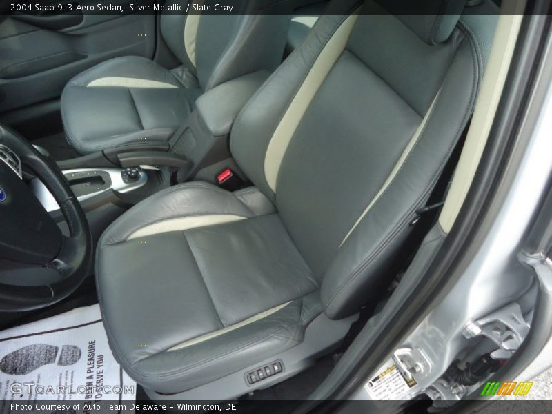 Silver Metallic / Slate Gray 2004 Saab 9-3 Aero Sedan
