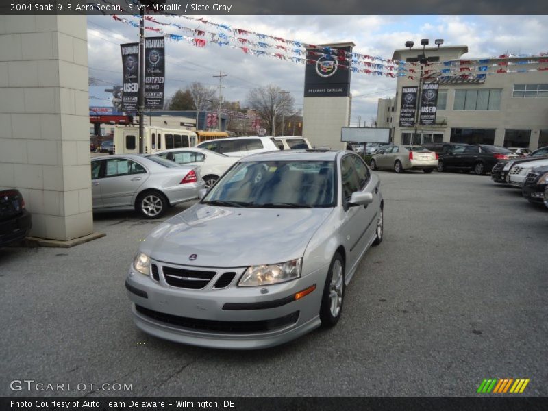 Silver Metallic / Slate Gray 2004 Saab 9-3 Aero Sedan