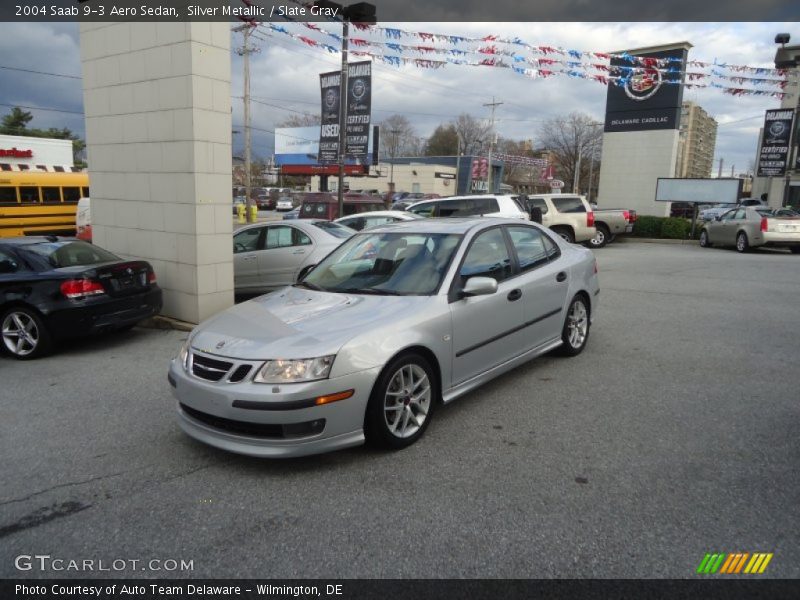 Silver Metallic / Slate Gray 2004 Saab 9-3 Aero Sedan